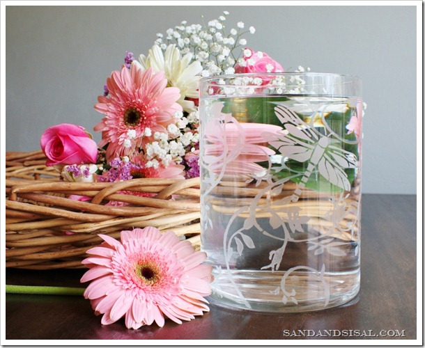 Martha Stewart Crafts Etched Glass Vase