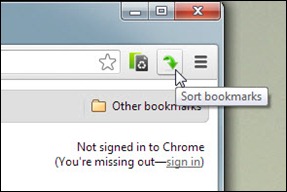 Sortir bookmark menggunakan SuperSorter di Google Chrome