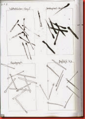 1-16 cotton stick, bristle brush, calligraphy pen, graphite 4B