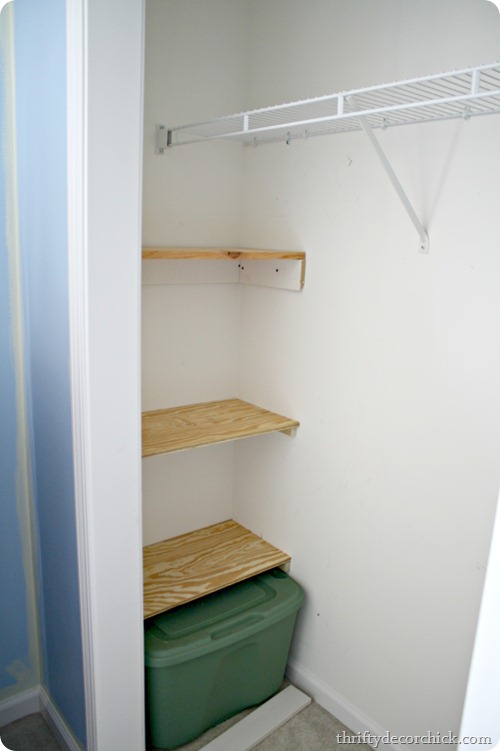 building shelves in closet