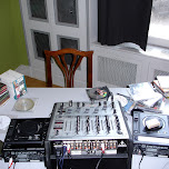DJ decks in a canalhouse in downtown amsterdam in Amsterdam, Netherlands 