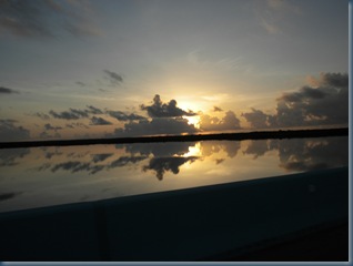 August 13, 2010: sunrise over Key Largo on the way home