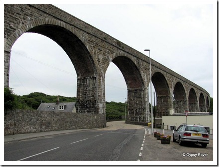 Dis-used railway bridge across Cullen, Aberdeenshire.