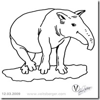 tapir colorear 2 2