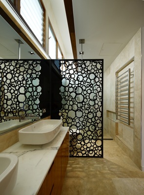 diseño baño moderno piedra marmol