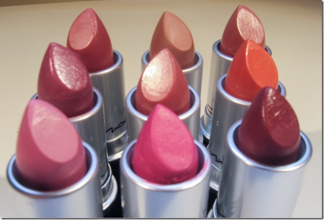 Mac lipsticks closeup 2