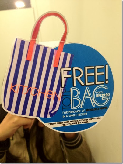 blue-white stripe tote bag