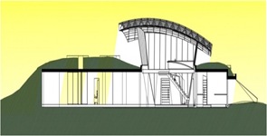 Plano seccion Dos casas en Luque por BAUEN Plano seccion Dos casas en Luque por BAUEN