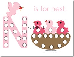 baby bird magnet page