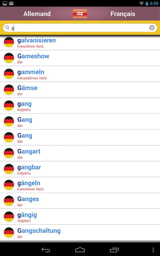 Dictionnaire allemand-français - Android Apps on Google Play