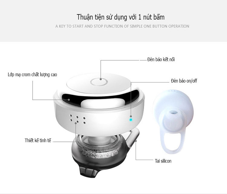 Tai nghe bluetooth Tai nghe siêu nhỏ Q3