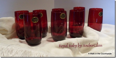 A Walk in the Countryside: Vintage Royal Ruby by Anchor Glass