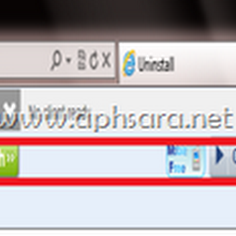 การ Remove แถบเครื่องมือ Toolbar ออกจาก Web browser