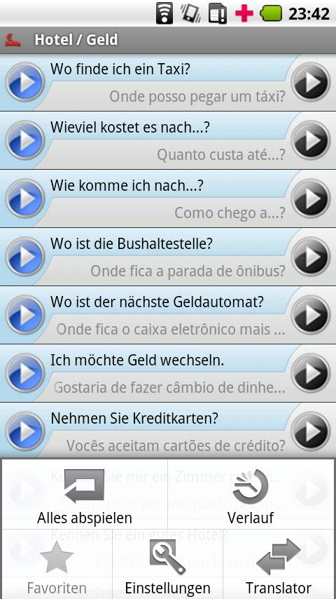German - Portuguese (Brazil) Screen 3