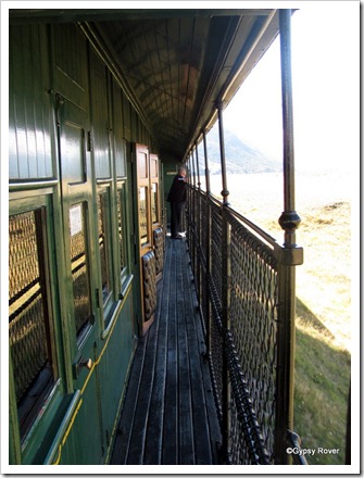 Outside corridor of the 1898 "Birdcage" carriage.