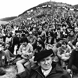 Arazuri (Navarre) 28 août 1977 fatigué mais heureux à l'arrivée de la Marche de la Liberté