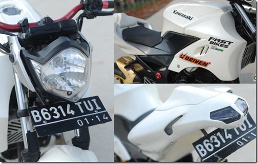Modification Kawasaki Ninja 250R White undertail - detail