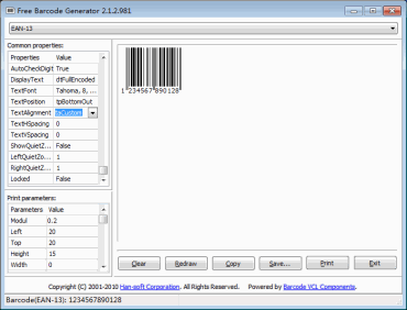 Free Barcode Generator Software for Windows 