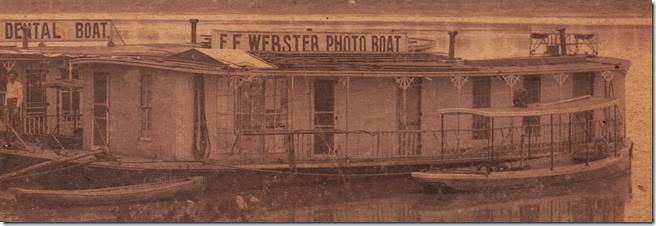 Webster Dental & Photo Boats 1896-1902 at Lake Charles, Louisiana