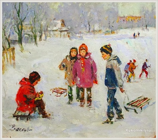 Васецкий Григорий Степанович (Украина, 1928) «Зимняя прогулка»