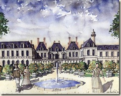 Hotel de Soissons de la reine Catherine de Medicis vers 1650