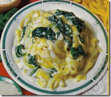 Tagliatelle al gorgonzola e spinaci