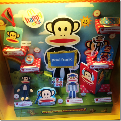 McDonalds happy meal X paul frank - Go Banana with Julius outlet display