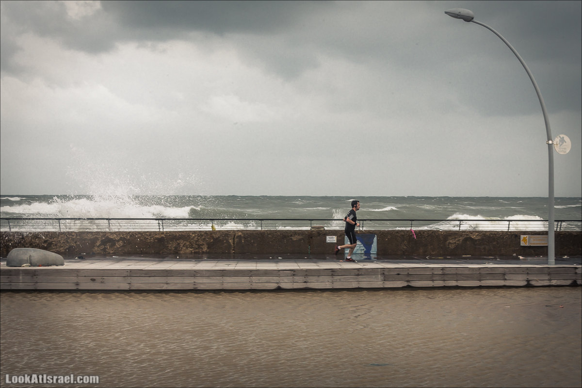 LookAtIsrael.com - Прогулка по дождливому Тель Авиву | Rain in Tel Aviv