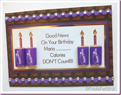 Chocolate Birthday Card cadbury miniatures