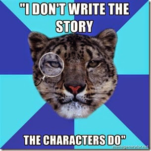 The characters write the story