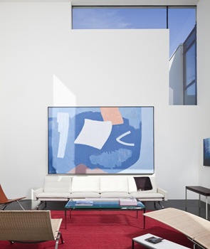 Casa Jigsaw / David Jameson Arquitecto decoracion-interior-cuadro-azul