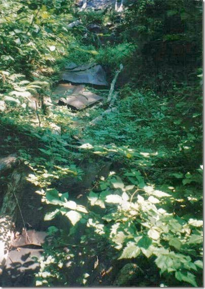 Sheet Metal that may have been a Water Flume along the Iron Goat Trail in 1998