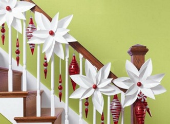 decorar las escaleras en Navidad