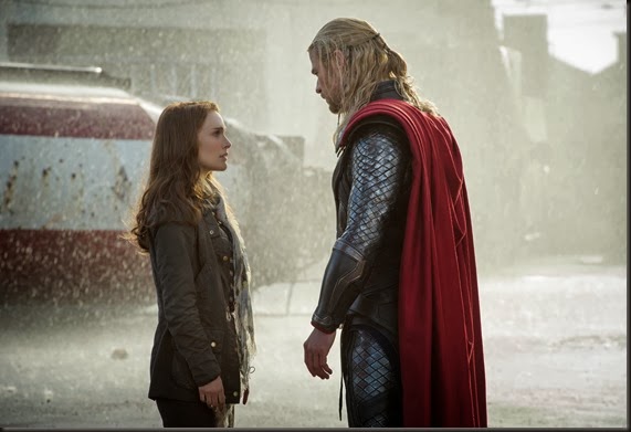 "Marvel's Thor: The Dark World"..Jane Foster (Natalie Portman) and Thor (Chris Hemsworth)..Ph: Jay Maidment..© 2013 MVLFFLLC. TM & © 2013 Marvel. All Rights Reserved.
