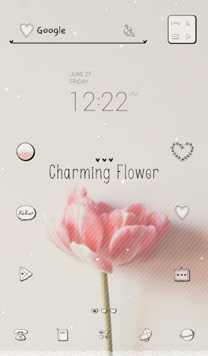 charming flower dodol theme