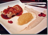 Lomo con manzana y castaas