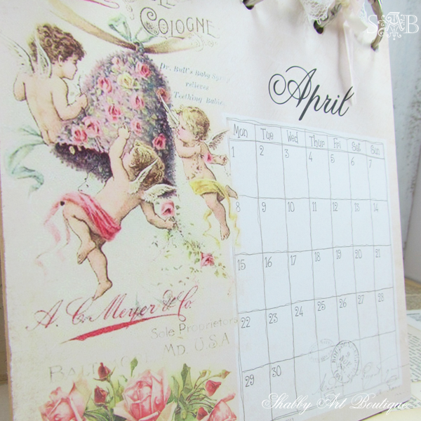 Shabby Art Boutique desk calendar 2