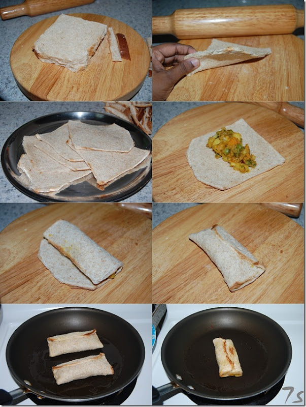 Vegetable bread roll process