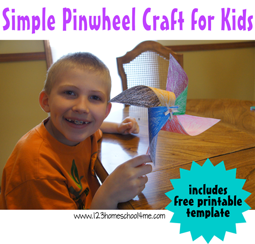 Simple Paper Pinwheel Craft for Kids Simple Paper Pinwheel Craft for Kids
