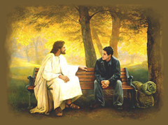 Jesus com Jovem conversando