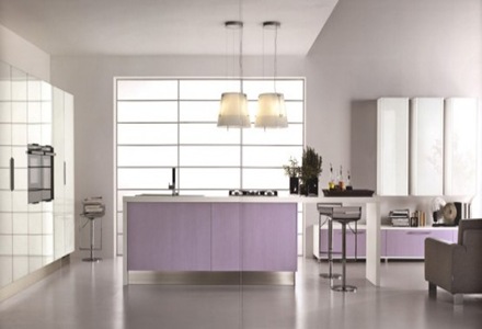Decoración cocinas modernas color violeta decoracion-interior-arquitectura-y-diseño