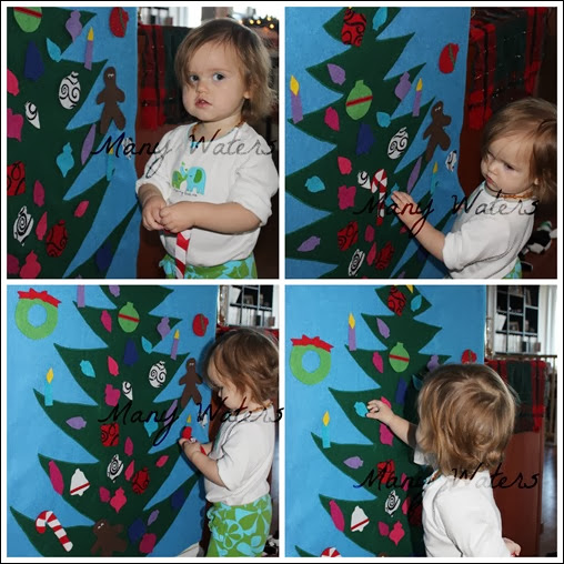 Many Waters Munchkin Playing with the Felt Tree