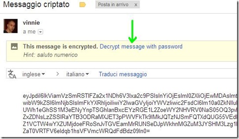 Secure Gmail email criptata