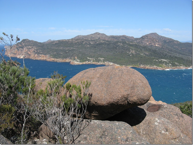 Eastern end of Schouten Island with Mounts Daedalus and Storey