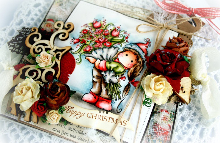 Claudia_Rosa_Tilda w christmas flowers_3