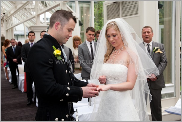 exchange of rings at the landmark hotel dundee
