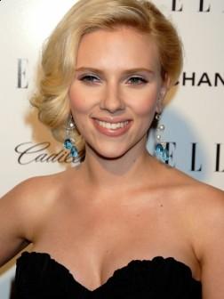 Scarlett Johansson curly side updo hairstyles