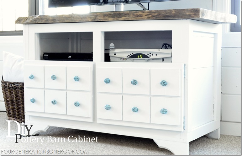 How to build a diy pottery barn inspired media console