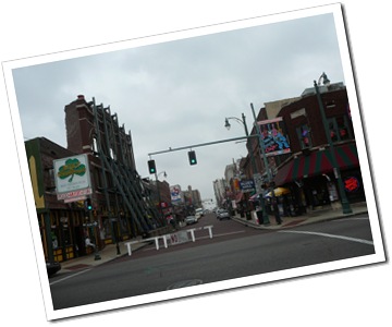 Looking up Beale St