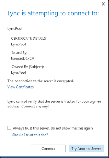 lync for mac 2011 sign in failed